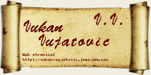 Vukan Vujatović vizit kartica